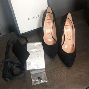 Gucci Black Suede Pumps 36.5